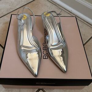 BCBGeneration Silver Women's Heels